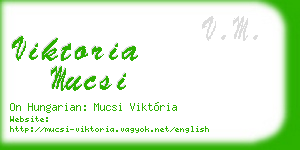 viktoria mucsi business card
